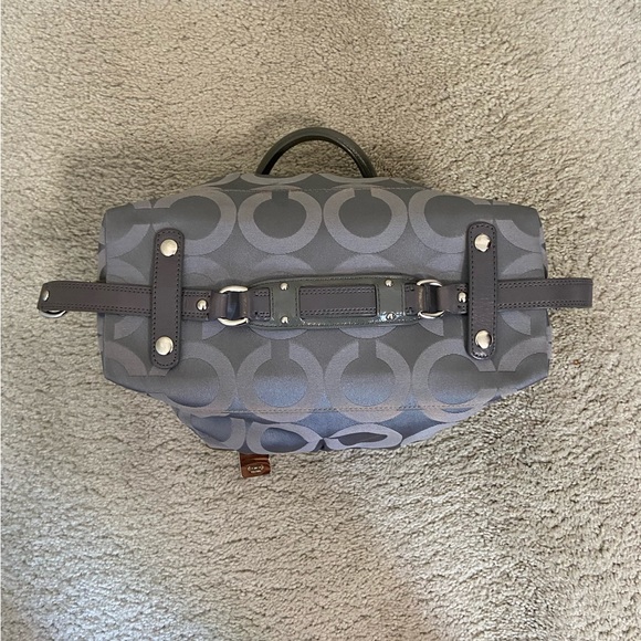 Coach Madison Sabrina Convertible Strap Satchel in Gray Op Art - Picture 5 of 10